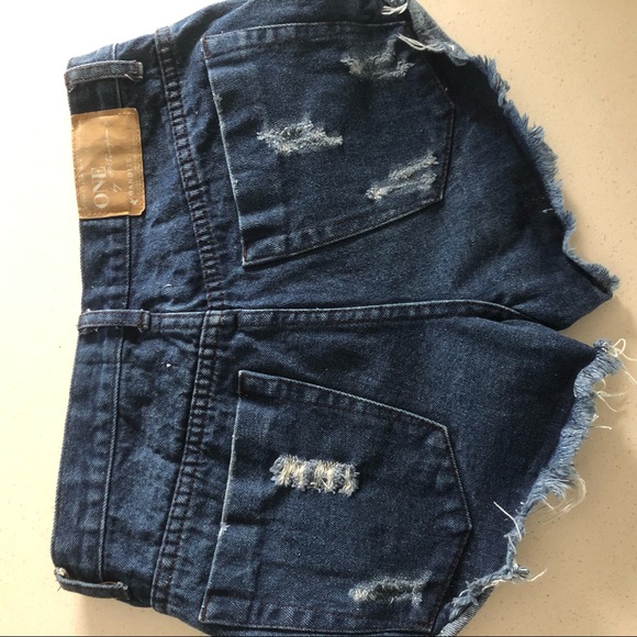 One Teaspoon Bandits Jean Shorts Sz 25 - Picture 3 of 10